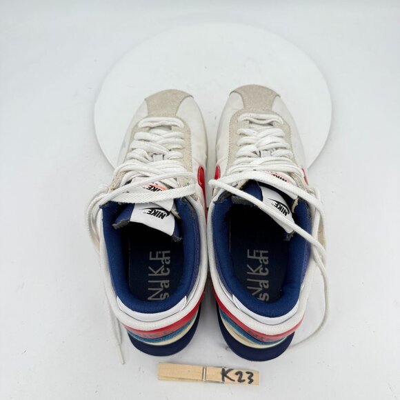 Nike Sacai Zoom Cortez Men Size 11 DQ0581-100 White University Red Training Shoe - Picture 9 of 11